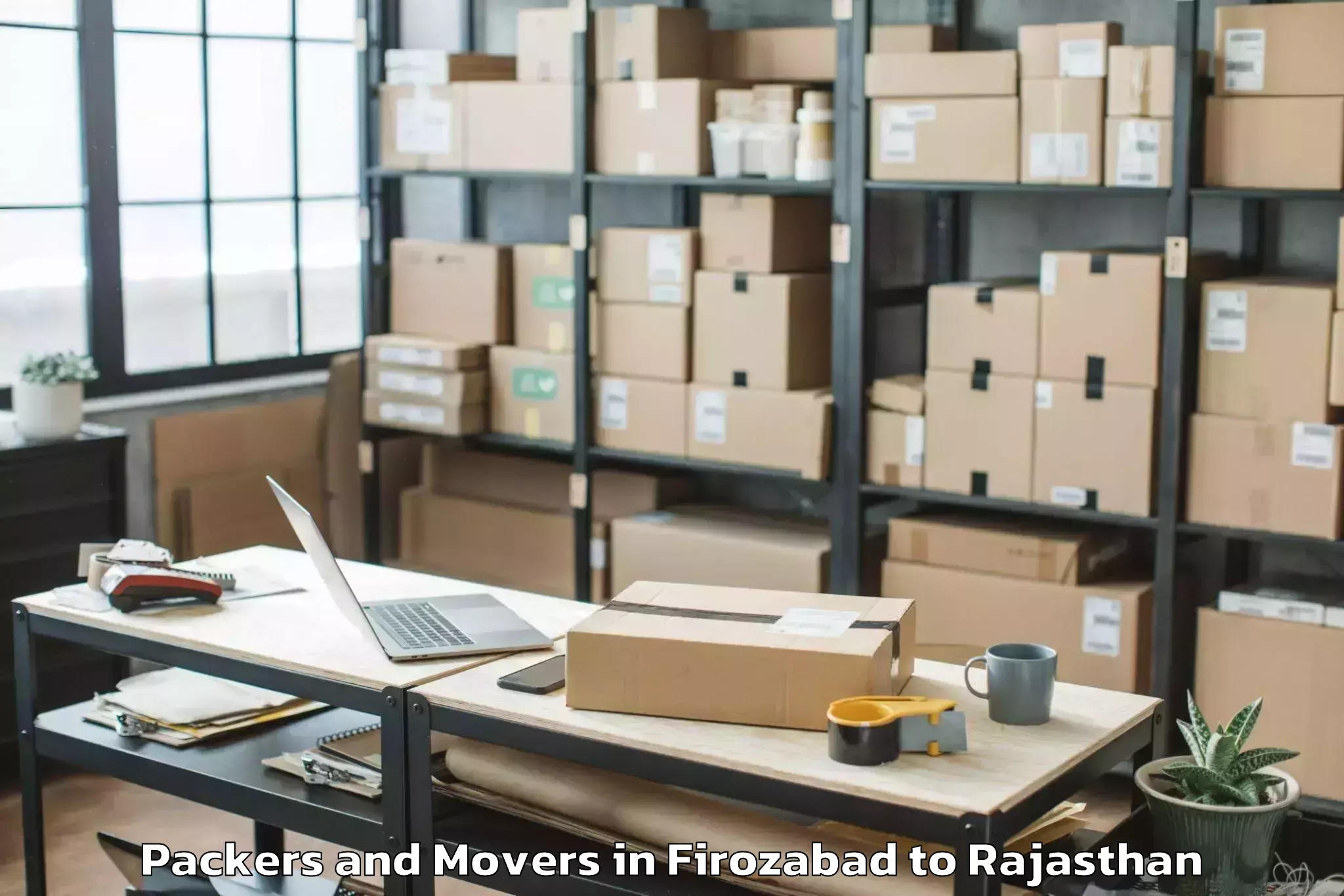 Hassle-Free Firozabad to Opjs University Churu Packers And Movers